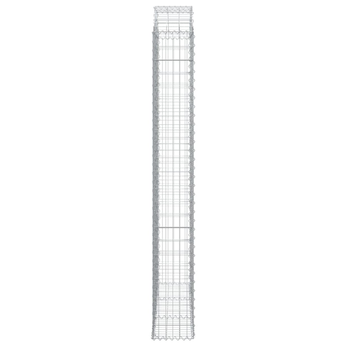 vidaXL Συρματοκιβώτιο Τοξωτό 150x30x220/240εκ. από Γαλβανισμένο Χάλυβα