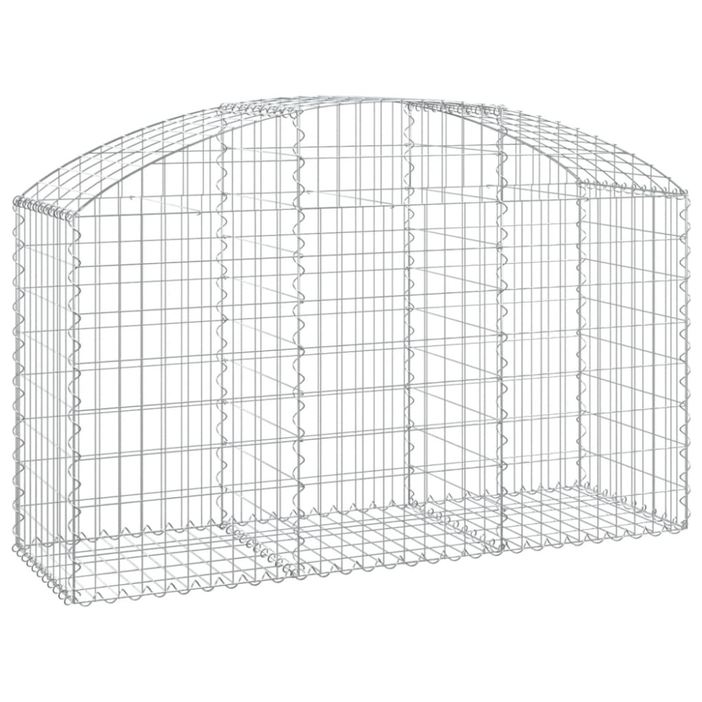 vidaXL Συρματοκιβώτιο Τοξωτό 150x50x80/100εκ. από Γαλβανισμένο Χάλυβα