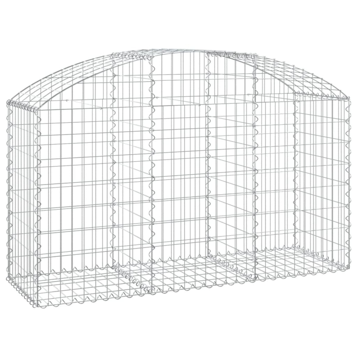 vidaXL Συρματοκιβώτιο Τοξωτό 150x50x80/100εκ. από Γαλβανισμένο Χάλυβα