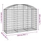 vidaXL Συρματοκιβώτιο Τοξωτό 150x50x100/120εκ. από Γαλβανισμένο Χάλυβα