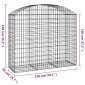 vidaXL Συρματοκιβώτιο Τοξωτό 150x50x120/140εκ. από Γαλβανισμένο Χάλυβα