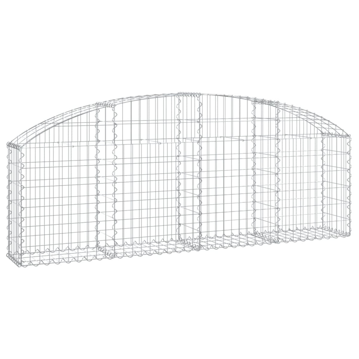 vidaXL Συρματοκιβώτιο Τοξωτό 200x30x60/80εκ. από Γαλβανισμένο Χάλυβα