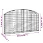 vidaXL Συρματοκιβώτιο Τοξωτό 200x30x100/120εκ. από Γαλβανισμένο Χάλυβα