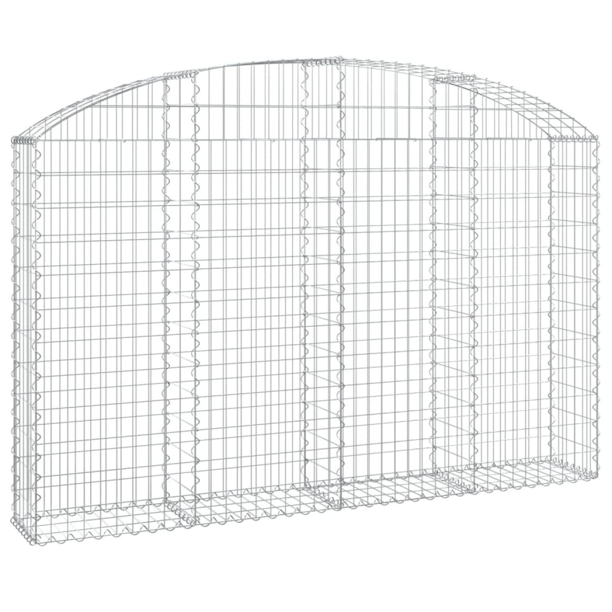 vidaXL Συρματοκιβώτιο Τοξωτό 200x30x120/140εκ. από Γαλβανισμένο Χάλυβα