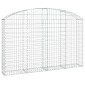 vidaXL Συρματοκιβώτιο Τοξωτό 200x30x120/140εκ. από Γαλβανισμένο Χάλυβα