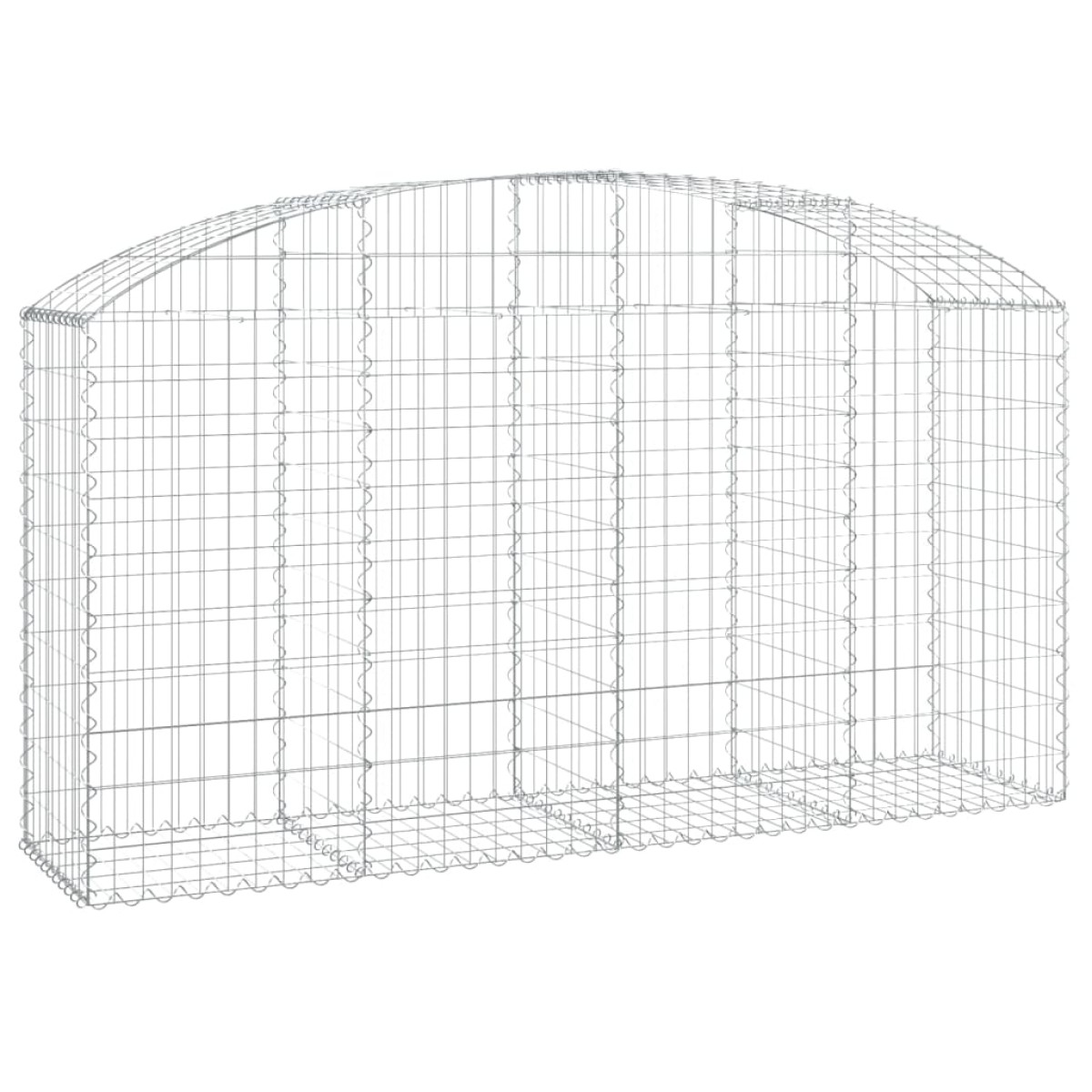 vidaXL Συρματοκιβώτιο Τοξωτό 200x50x100/120εκ. από Γαλβανισμένο Χάλυβα