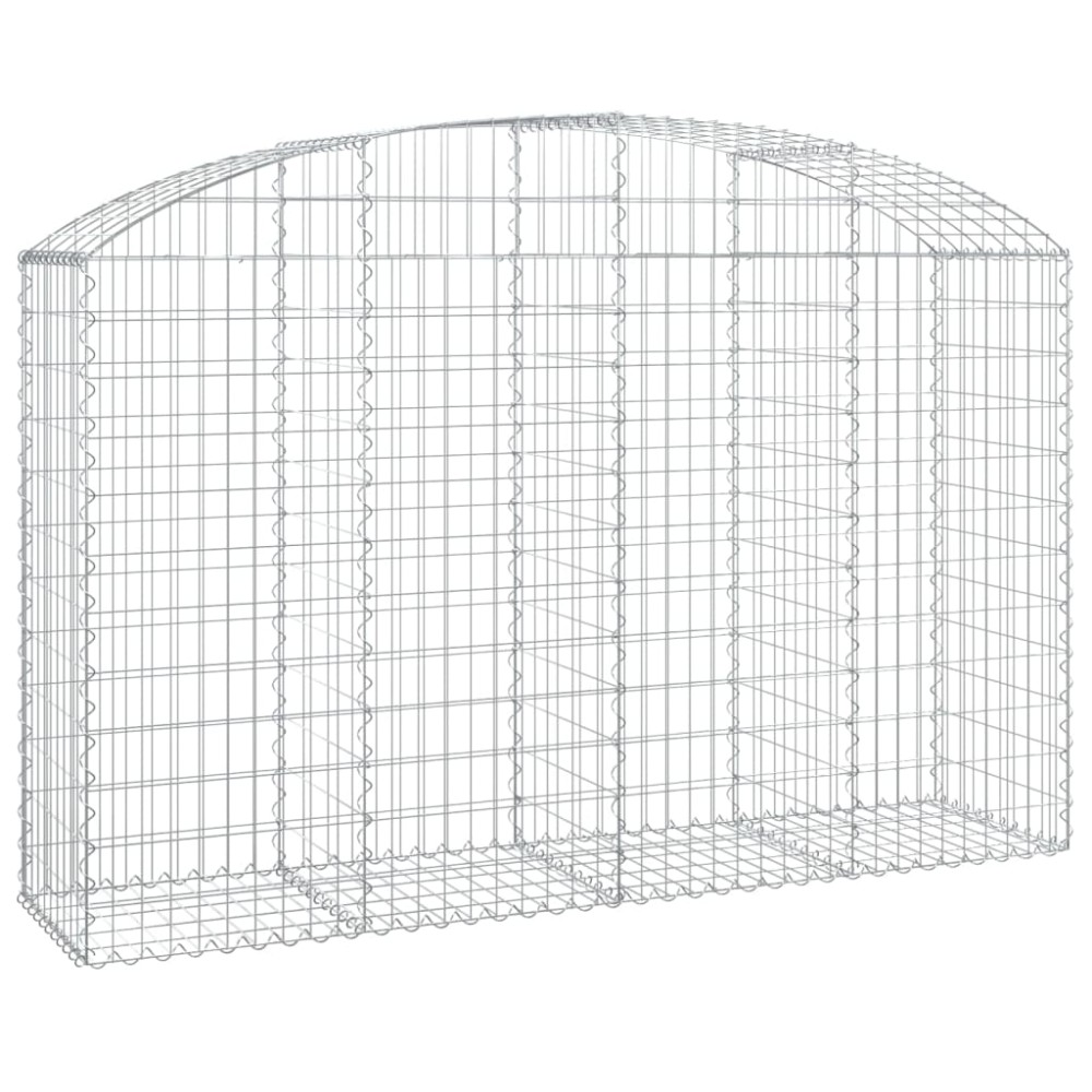 vidaXL Συρματοκιβώτιο Τοξωτό 200x50x120/140εκ. από Γαλβανισμένο Χάλυβα