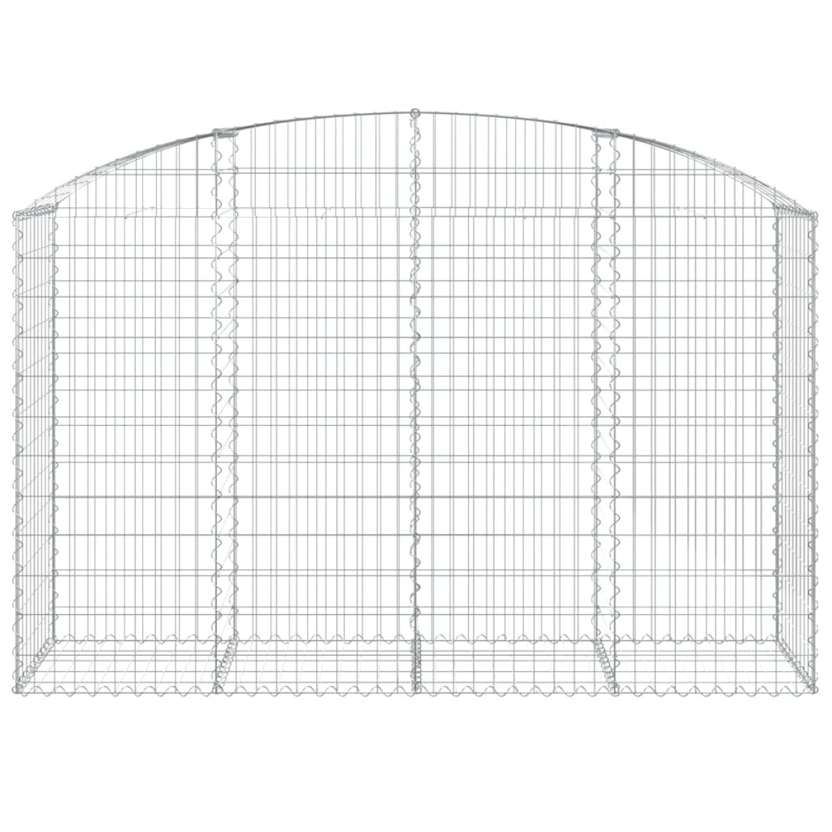 vidaXL Συρματοκιβώτιο Τοξωτό 200x50x120/140εκ. από Γαλβανισμένο Χάλυβα