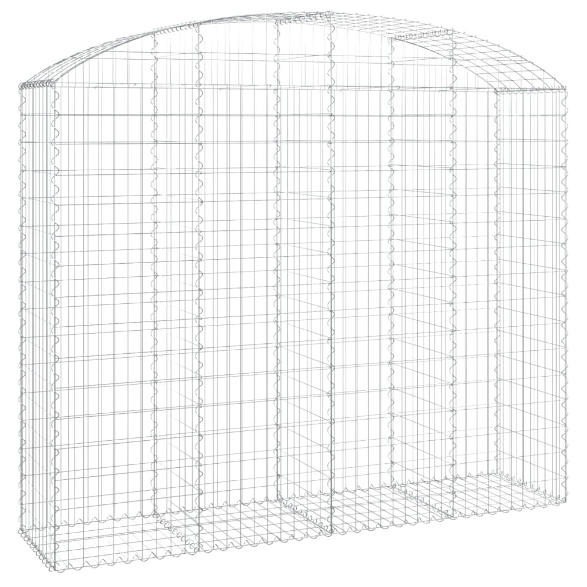 vidaXL Συρματοκιβώτιο Τοξωτό 200x50x160/180εκ. από Γαλβανισμένο Χάλυβα