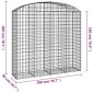vidaXL Συρματοκιβώτιο Τοξωτό 200x50x180/200εκ. από Γαλβανισμένο Χάλυβα