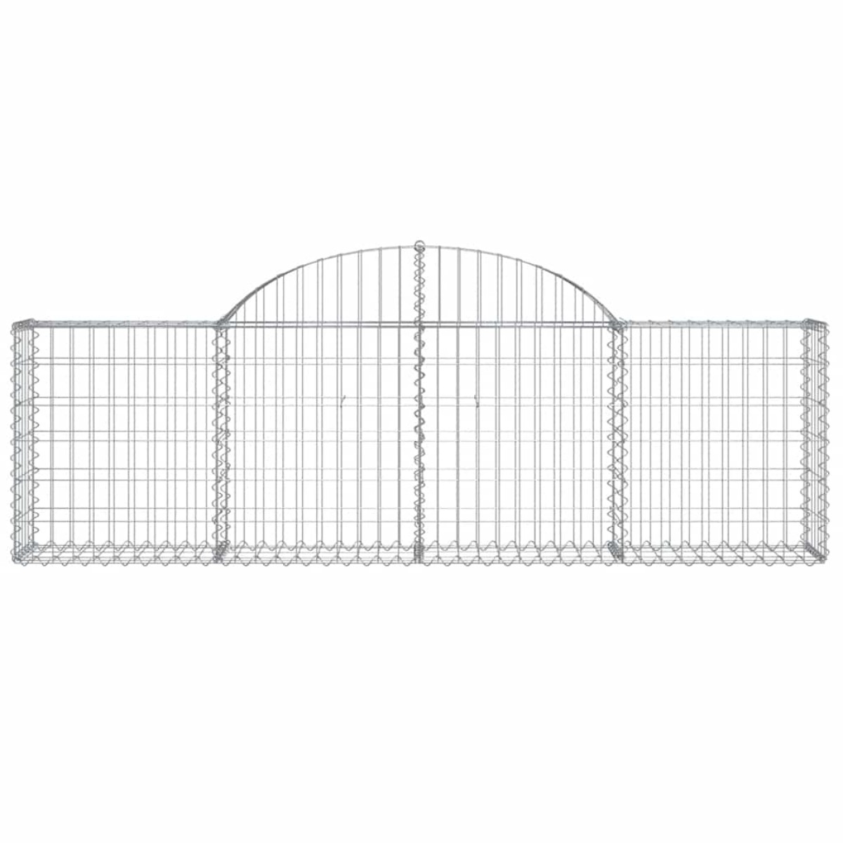 vidaXL Συρματοκιβώτιο Τοξωτό 200x30x60/80εκ. από Γαλβανισμένο Χάλυβα