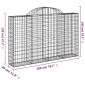 vidaXL Συρματοκιβώτιο Τοξωτό 200x30x120/140εκ. από Γαλβανισμένο Χάλυβα