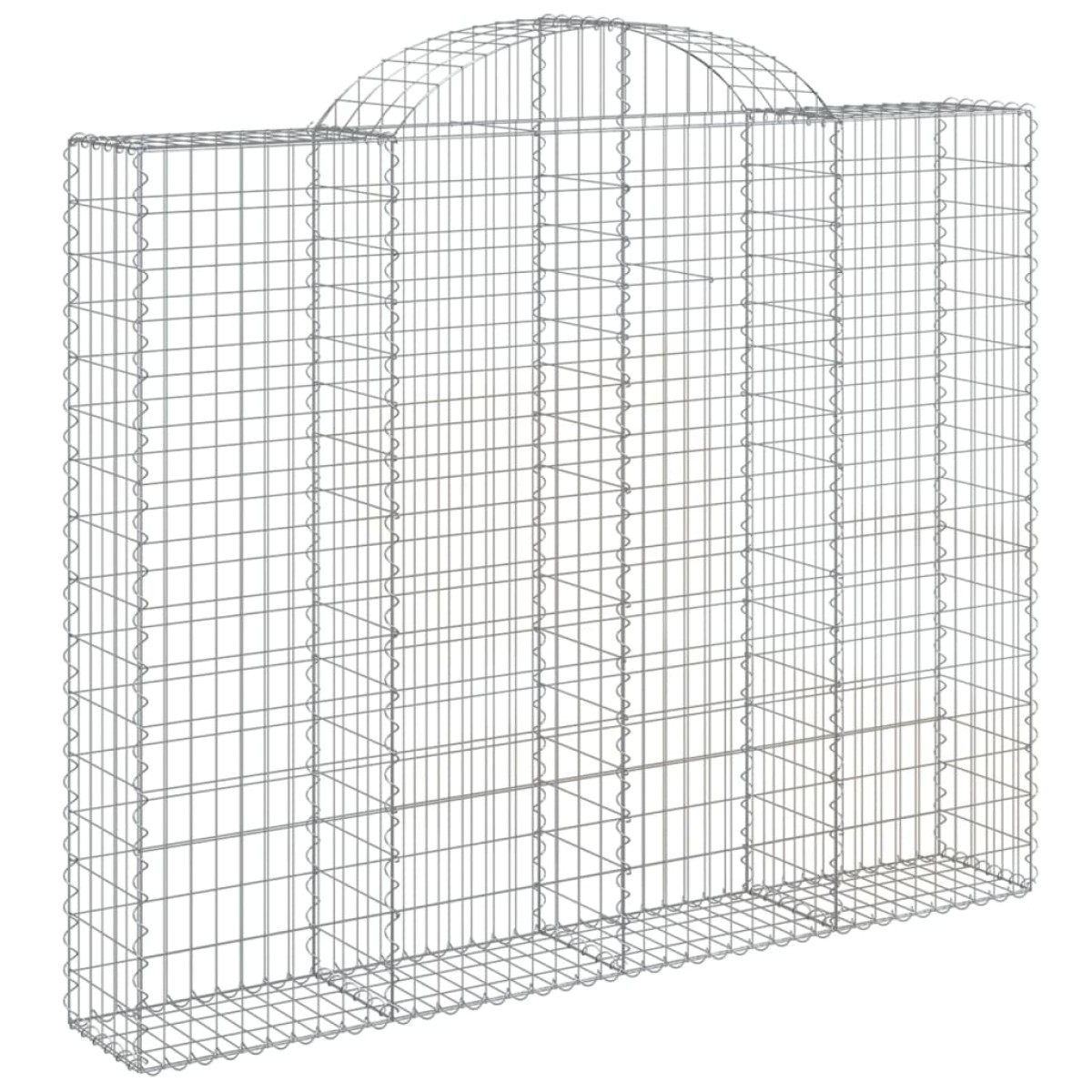 vidaXL Συρματοκιβώτιο Τοξωτό 200x30x160/180εκ. από Γαλβανισμένο Χάλυβα