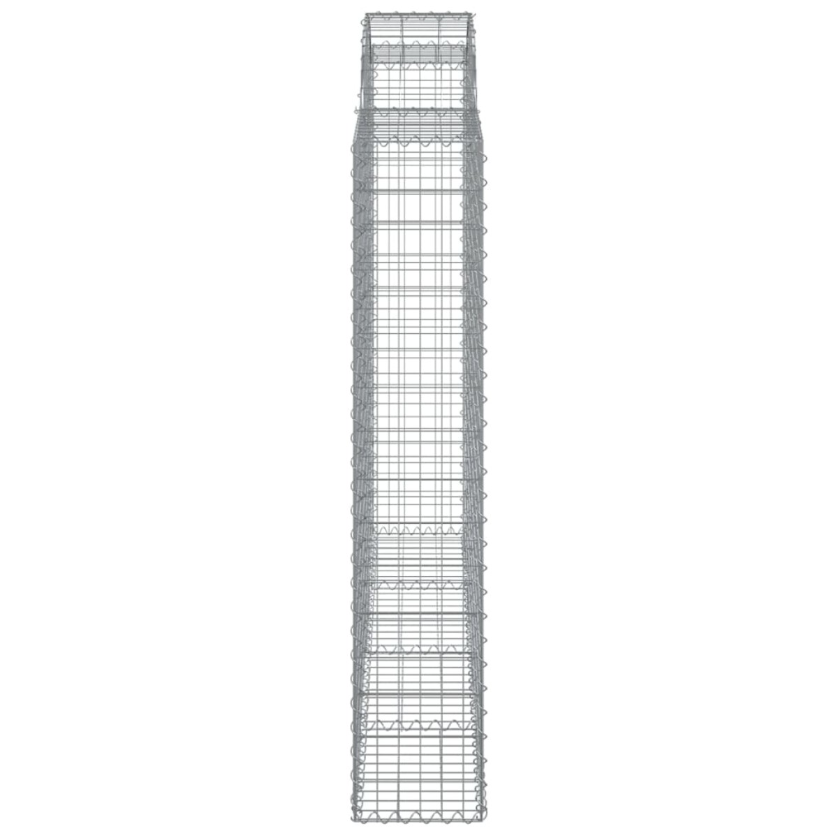 vidaXL Συρματοκιβώτιο Τοξωτό 200x30x160/180εκ. από Γαλβανισμένο Χάλυβα