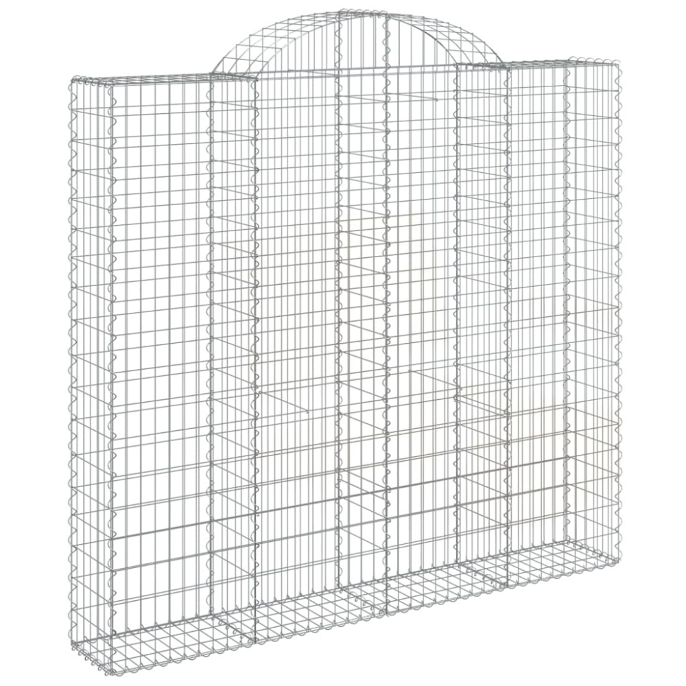 vidaXL Συρματοκιβώτιο Τοξωτό 200x30x180/200εκ. από Γαλβανισμένο Χάλυβα