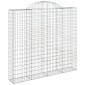 vidaXL Συρματοκιβώτιο Τοξωτό 200x30x180/200εκ. από Γαλβανισμένο Χάλυβα