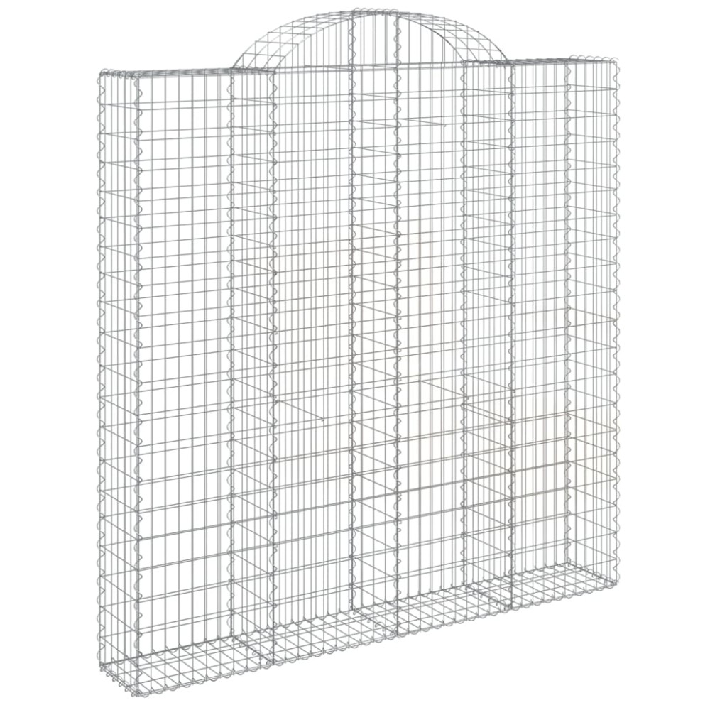 vidaXL Συρματοκιβώτιο Τοξωτό 200x30x200/220εκ. από Γαλβανισμένο Χάλυβα