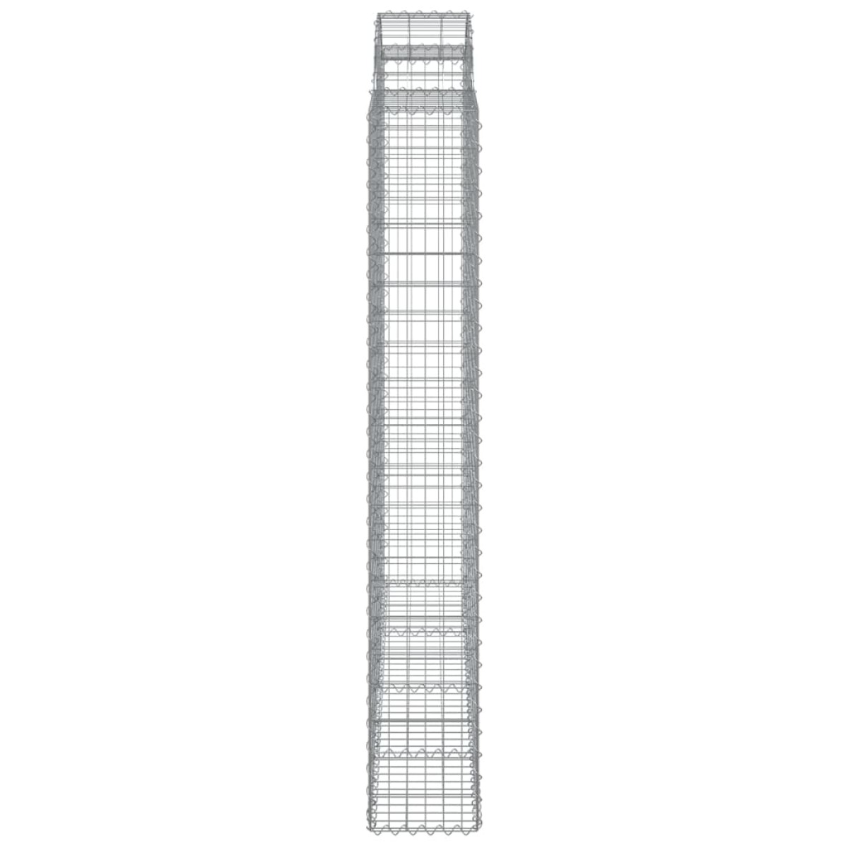 vidaXL Συρματοκιβώτιο Τοξωτό 200x30x200/220εκ. από Γαλβανισμένο Χάλυβα
