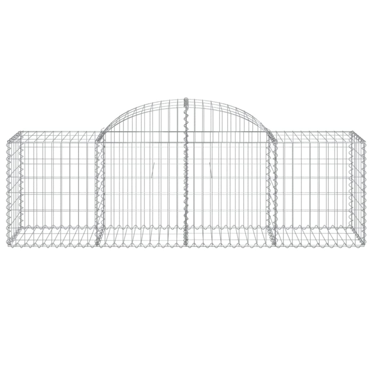 vidaXL Συρματοκιβώτιο Τοξωτό 200x50x60/80εκ. από Γαλβανισμένο Χάλυβα