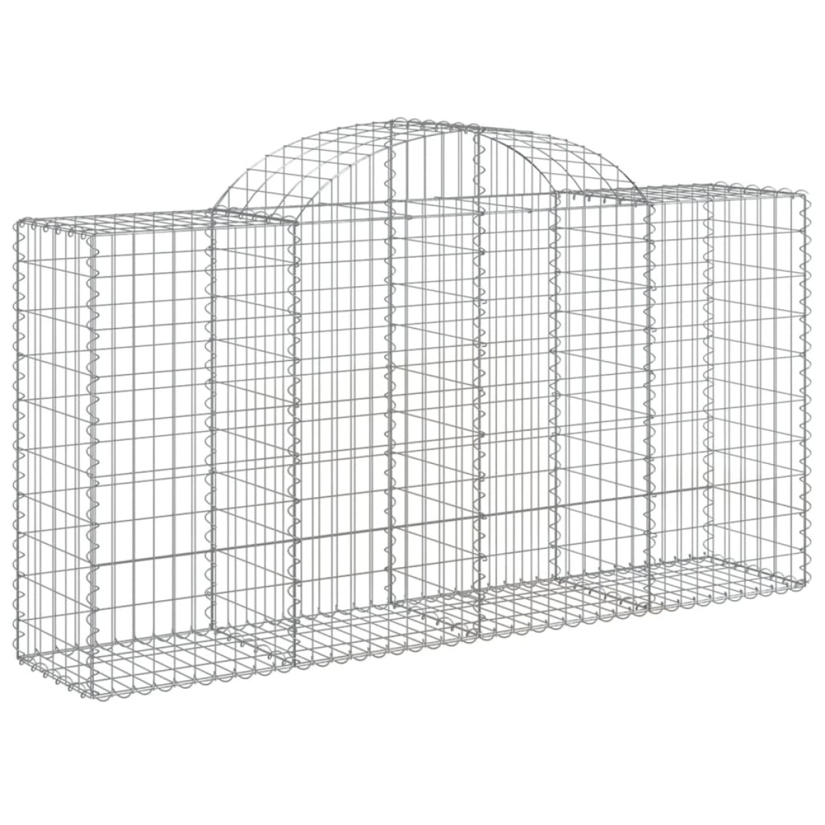 vidaXL Συρματοκιβώτιο Τοξωτό 200x50x100/120εκ. από Γαλβανισμένο Χάλυβα