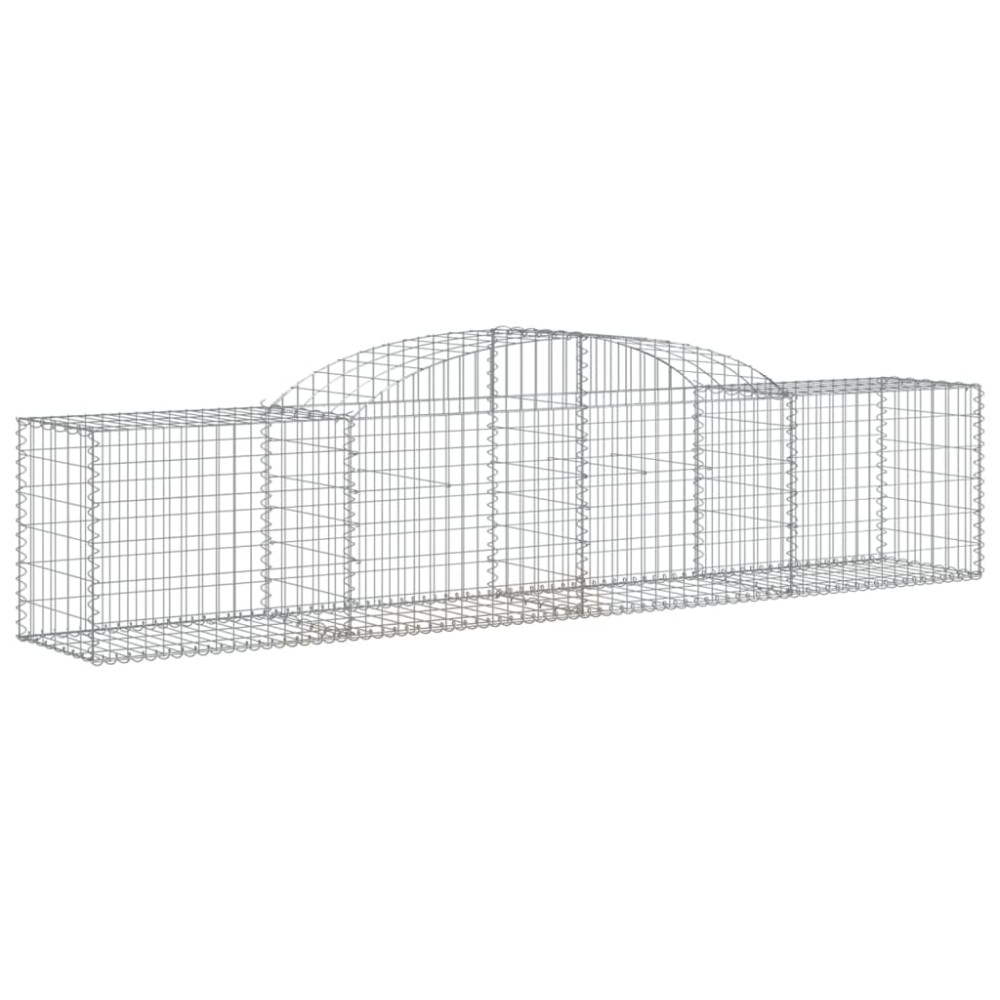 vidaXL Συρματοκιβώτιο Τοξωτό 300x50x60/80εκ. από Γαλβανισμένο Χάλυβα