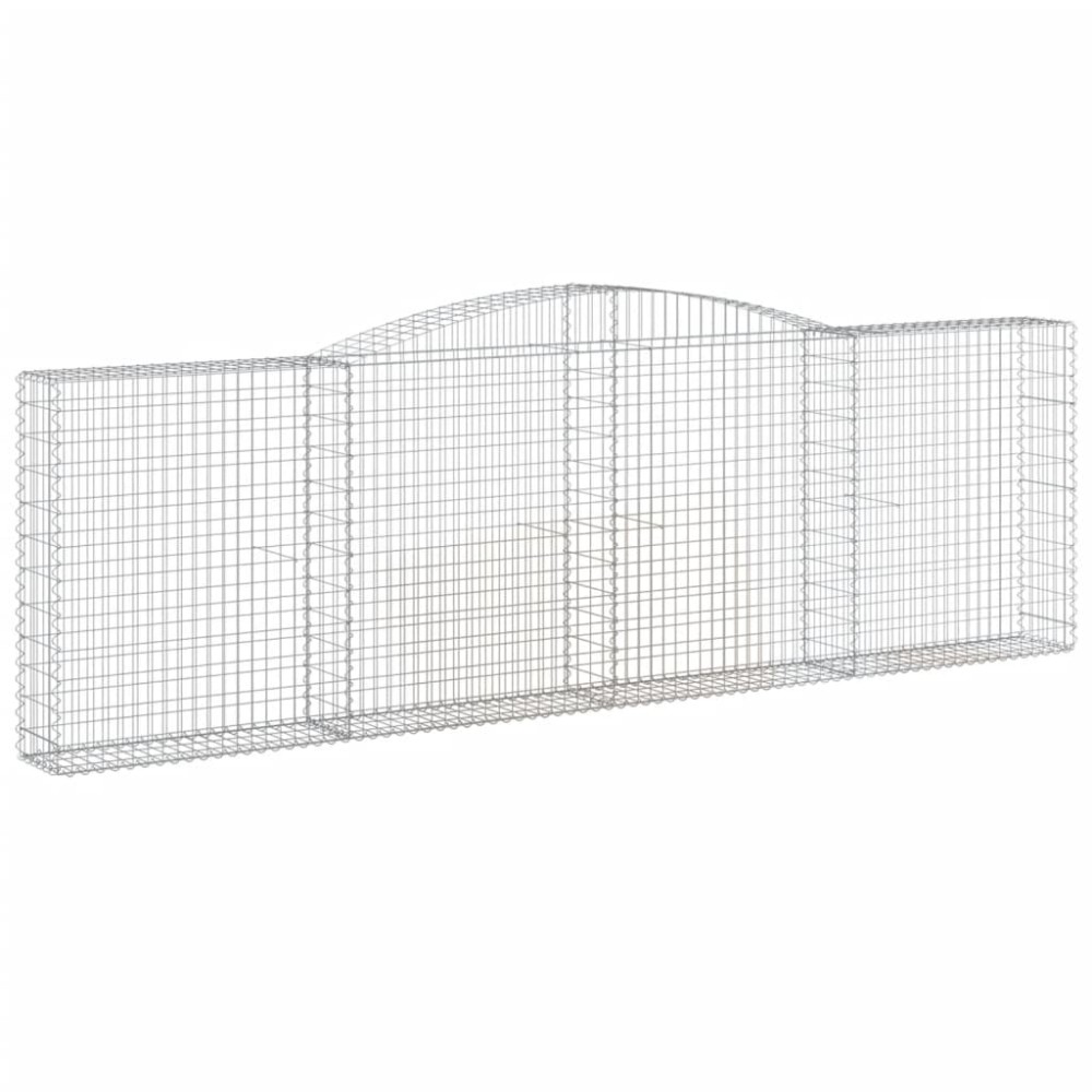 vidaXL Συρματοκιβώτιο Τοξωτό 400x30x120/140εκ. από Γαλβανισμένο Χάλυβα