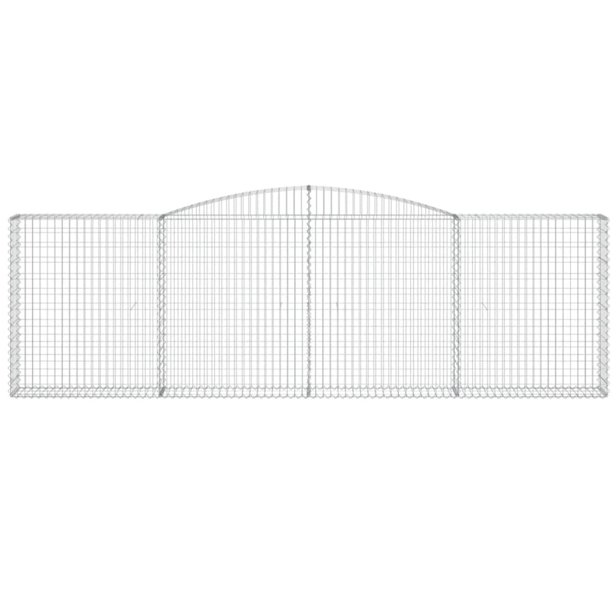 vidaXL Συρματοκιβώτιο Τοξωτό 400x30x120/140εκ. από Γαλβανισμένο Χάλυβα