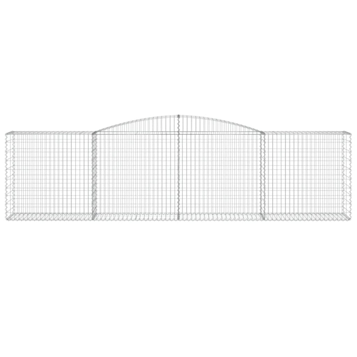 vidaXL Συρματοκιβώτιο Τοξωτό 400x50x100/120εκ. από Γαλβανισμένο Χάλυβα