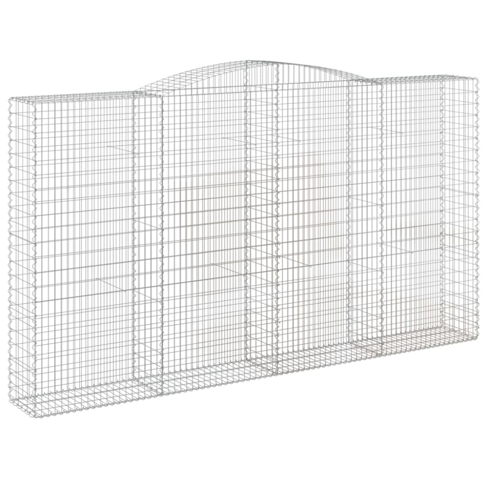 vidaXL Συρματοκιβώτιο Τοξωτό 400x50x220/240εκ. από Γαλβανισμένο Χάλυβα