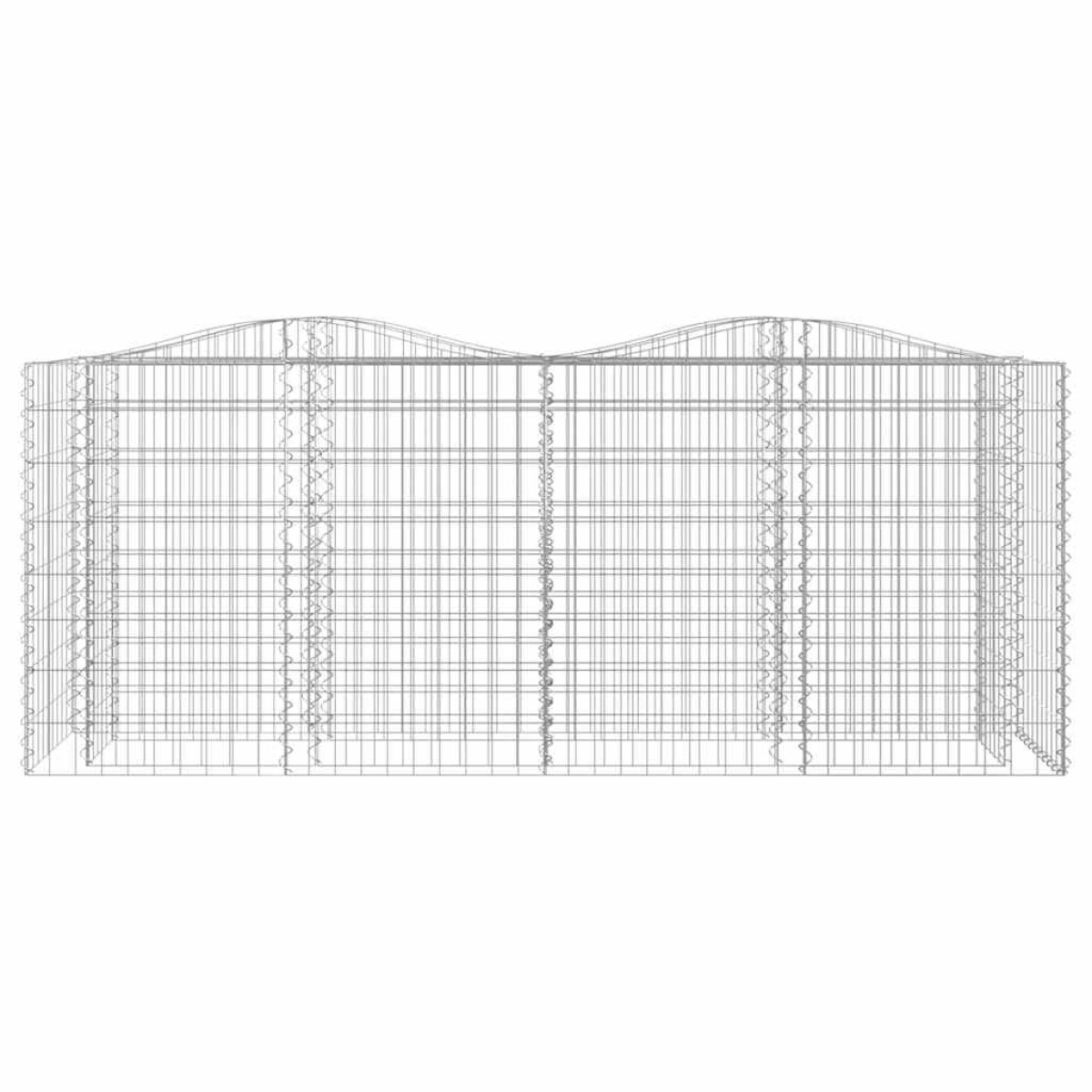 vidaXL Συρματοκιβώτιο Τοξωτό 200x50x100 εκ. από Γαλβανισμένο Σίδερο