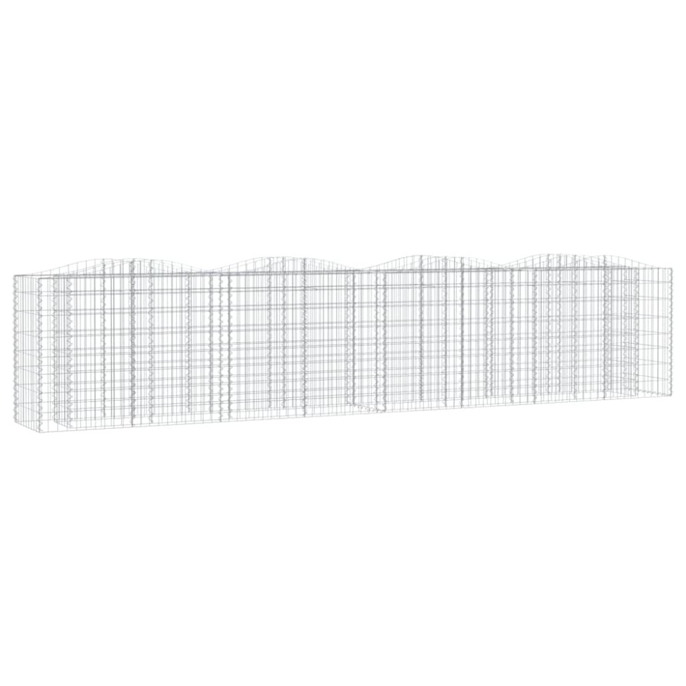 vidaXL Συρματοκιβώτιο Τοξωτό 400x50x100 εκ. από Γαλβανισμένο Σίδερο