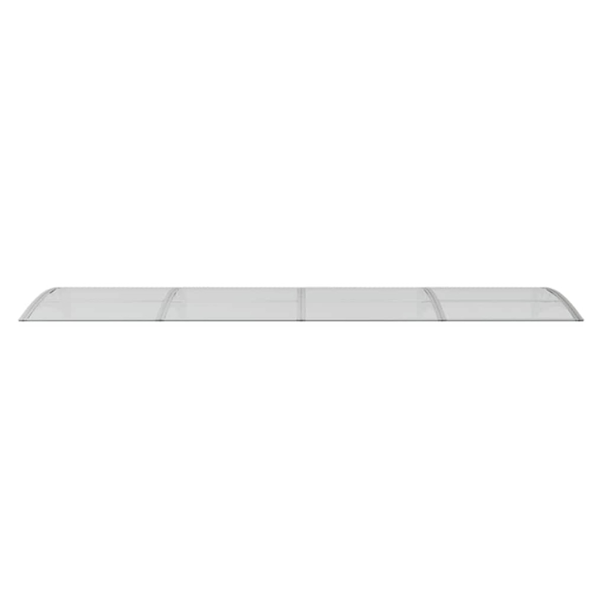 vidaXL Στέγαστρο Πόρτας Γκρι & Διαφανές 350 x 80 εκ. από Πολυκαρβονικό