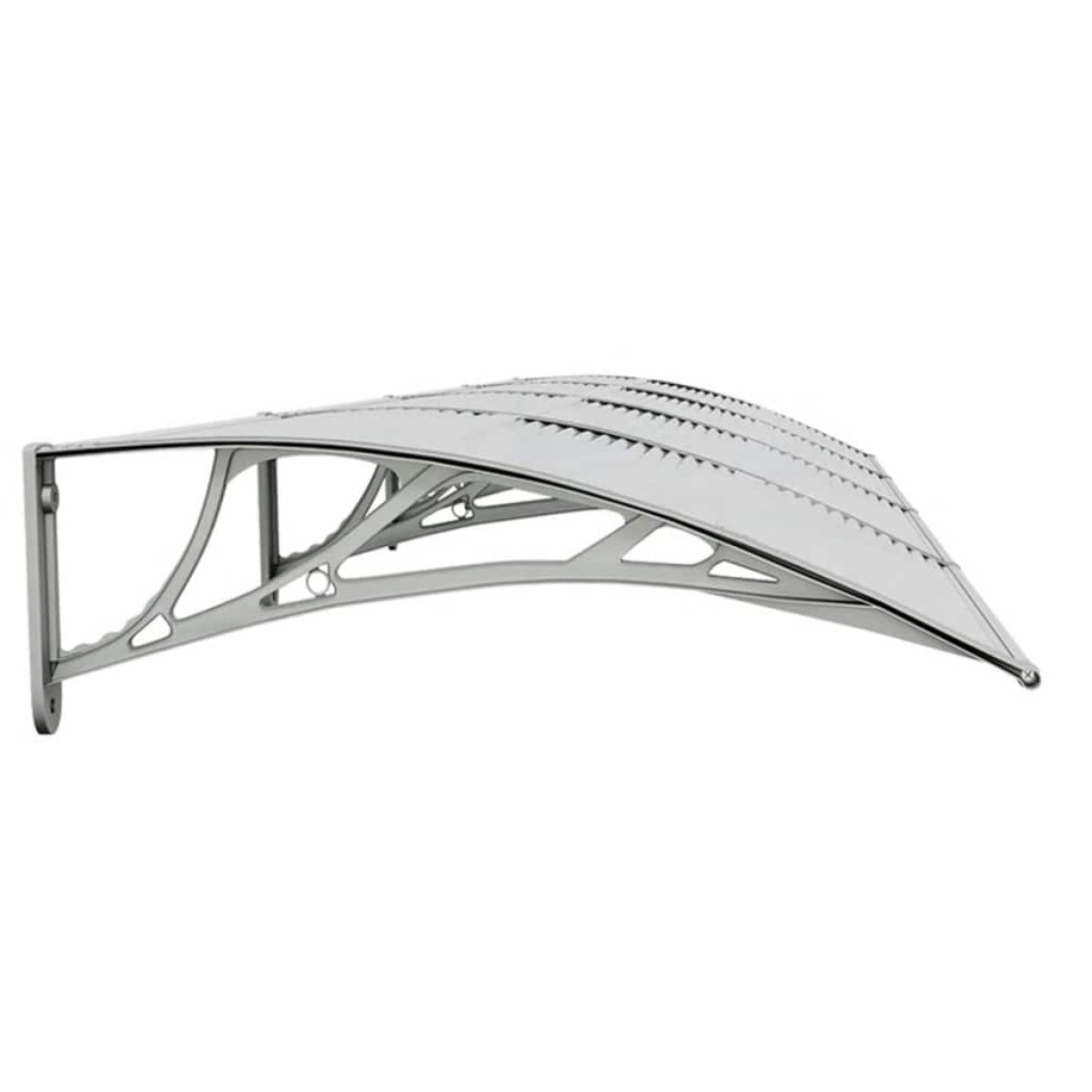 vidaXL Στέγαστρο Πόρτας Γκρι & Διαφανές 350 x 80 εκ. από Πολυκαρβονικό
