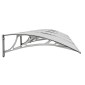 vidaXL Στέγαστρο Πόρτας Γκρι & Διαφανές 350 x 80 εκ. από Πολυκαρβονικό