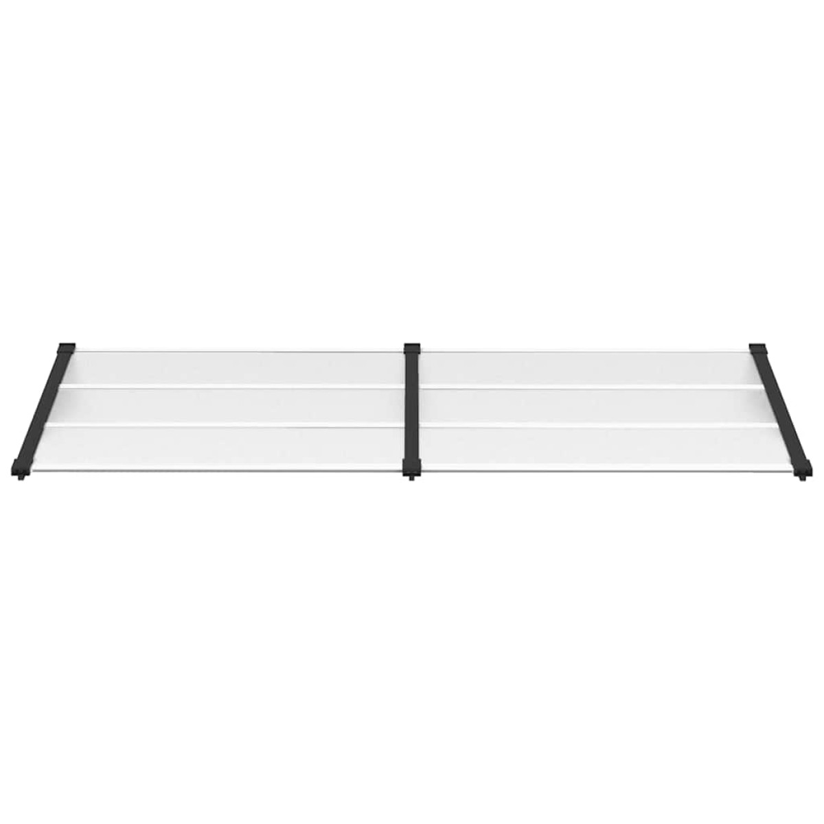 vidaXL Στέγαστρο Πόρτας Μαύρο & Διαφανές 239x90 εκ από Πολυκαρβονικό