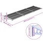 vidaXL Στέγαστρο Πόρτας Γκρι & Διαφανές 297,5x90 εκ από Πολυκαρβονικό