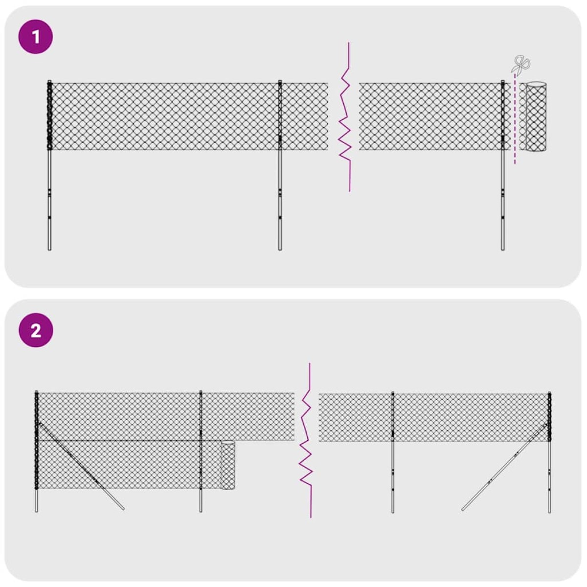 vidaXL Συρματόπλεγμα Περίφραξης Πράσινο 1,6 x 25 μ. με Βάσεις Φλάντζα
