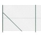 vidaXL Συρματόπλεγμα Περίφραξης Πράσινο 1,6 x 25 μ. με Βάσεις Φλάντζα