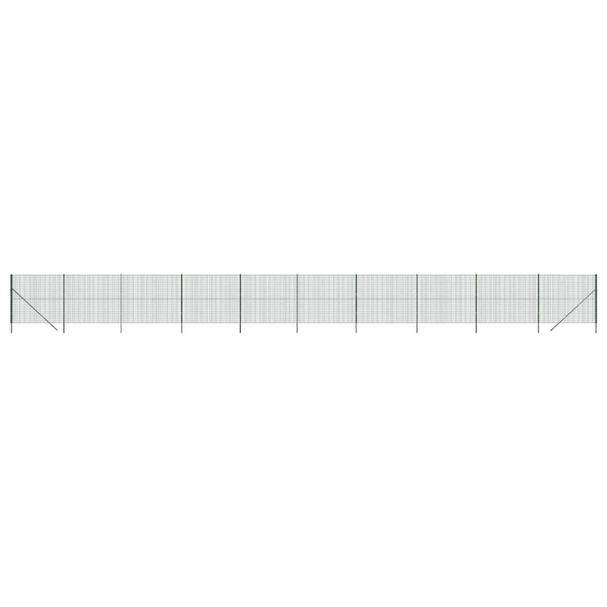 vidaXL Συρματόπλεγμα Περίφραξης Πράσινο 2,2x25 μ. Γαλβανισμένο Ατσάλι
