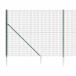 vidaXL Συρματόπλεγμα Περίφραξης Πράσινο 2,2 x 25 μ. με Καρφωτές Βάσεις