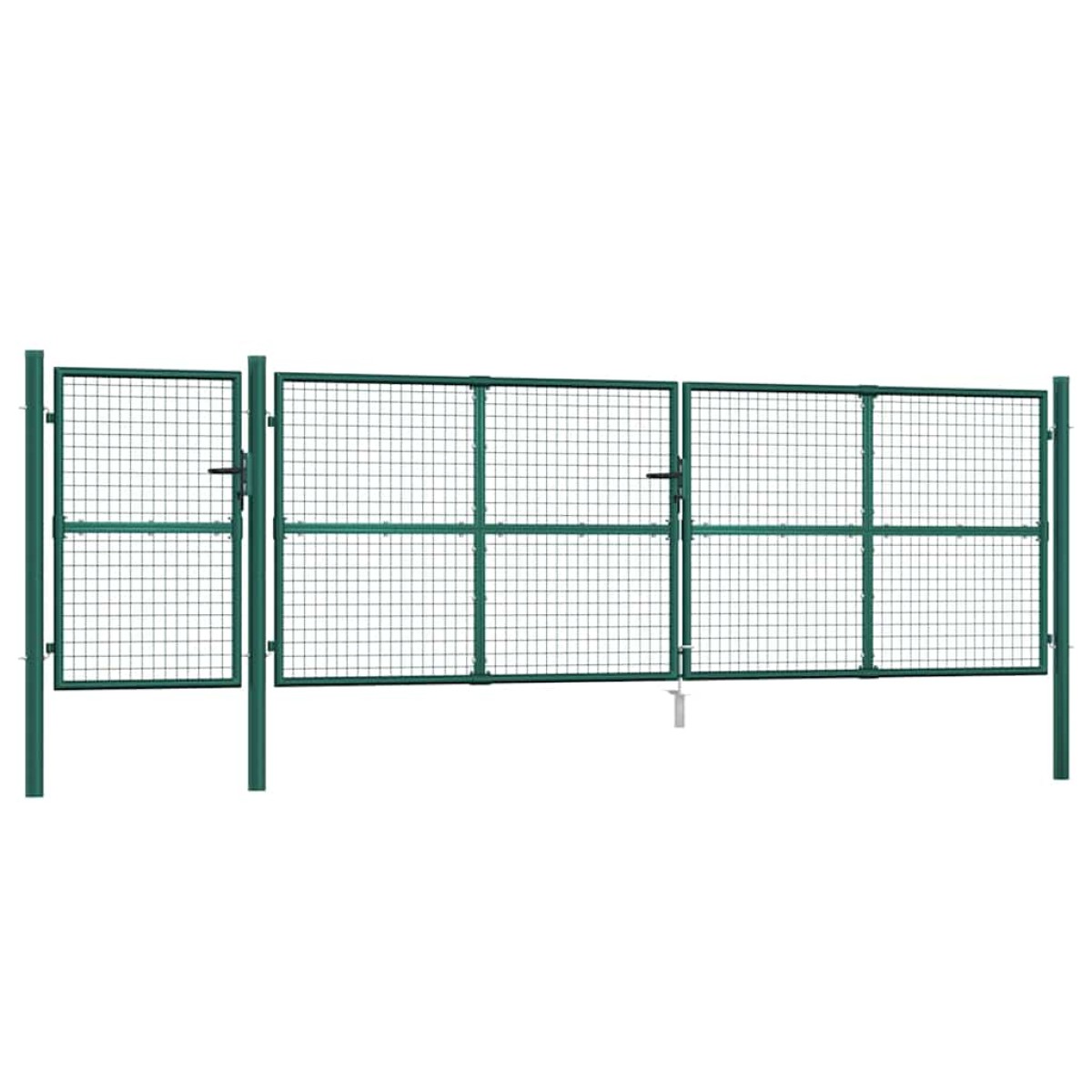 vidaXL Πόρτα Περίφραξης με Πλέγμα Πράσινη 500 x 175 εκ. Γαλβαν. Ατσάλι