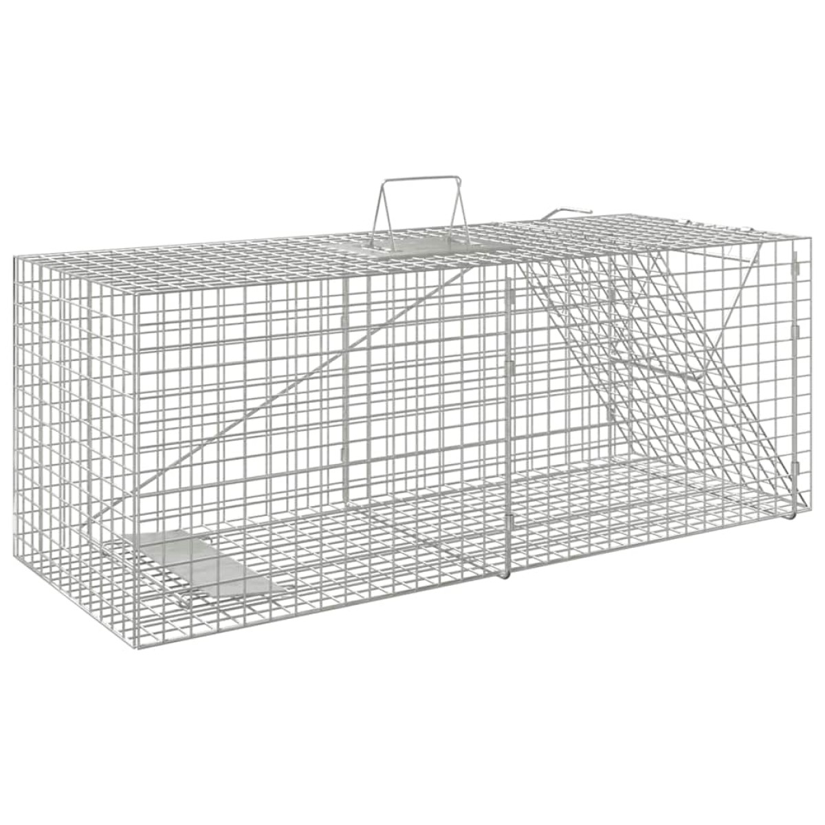 vidaXL Παγίδα Ζώων 64,5 x 25 x 26,5 εκ. από Γαλβανισμένο Χάλυβα