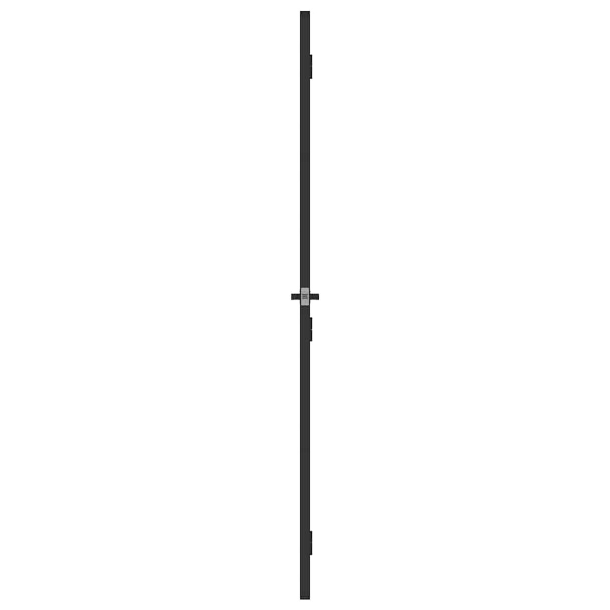 vidaXL Εσωτερική Πόρτα Μαύρη 102,5x201,5 εκ. Ψημένο Γυαλί & Αλουμίνιο