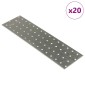 vidaXL Πλάκες Διάτρητες 40 Τεμ. 2 χιλ. 300 x 80 χιλ. από Γαλβ. Χάλυβα