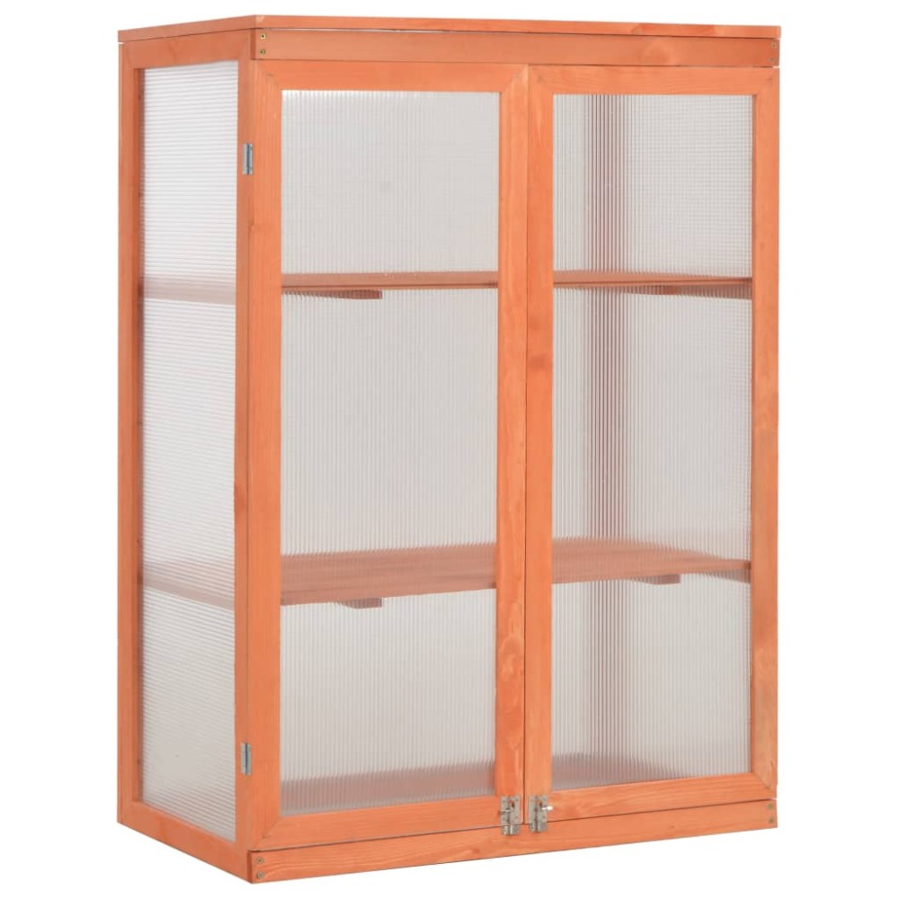 vidaXL Θερμοκήπιο 75 x 47 x 109 εκ. Ξύλινο