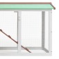 vidaXL Κλουβί Κουνελιών Μεγάλο Καφέ/Λευκό 145 x 45 x 84 εκ. Ξύλινο