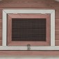 vidaXL Κλουβί Κουνελιών Μόκα 310x70x87 εκ. Μασίφ Ξύλο Πεύκου/Ελάτης