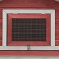 vidaXL Κλουβί Κουνελιών Κόκκινο 310x70x87 εκ. Μασίφ Ξύλο Πεύκου/Ελάτης