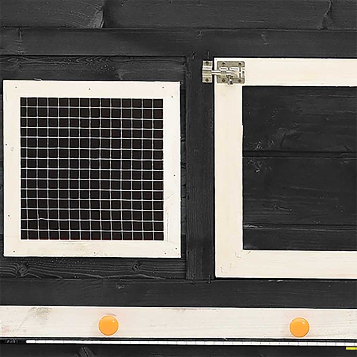 vidaXL Κλουβί Κουνελιών Γκρι/Λευκό 140x63x120 εκ. Μασίφ Ξύλο Ελάτης