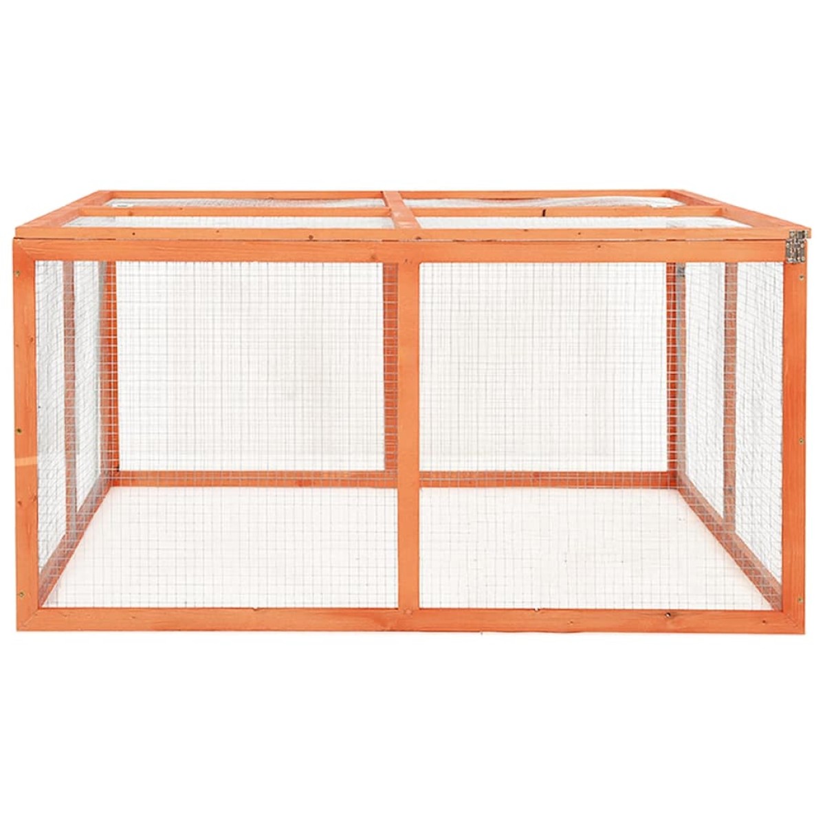 vidaXL Κλουβί Κουνελιών 124 x 120 x 60 εκ. από Μασίφ Ξύλο Ελάτης